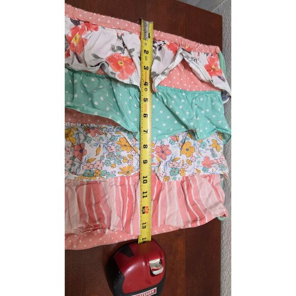 Matilda Jane Girls Ruffle Drawstring Bag Multi-Color Floral & Polka Dot Cotton B - Picture 9 of 9